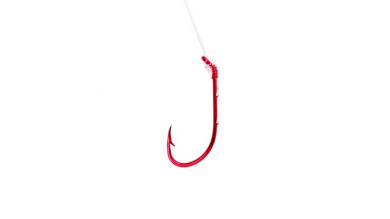 Eagle Claw Snelled Baitholder Hook Red