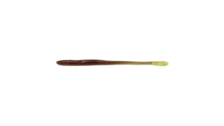 Keeper Custom Worms Straight Tail Worms - Green Weenie Orange Flake