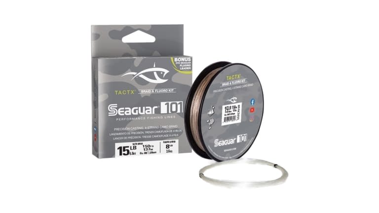 Seaguar 101 TactX 300YD 4 Strand Camo Braid and Fluoro Leader Kit