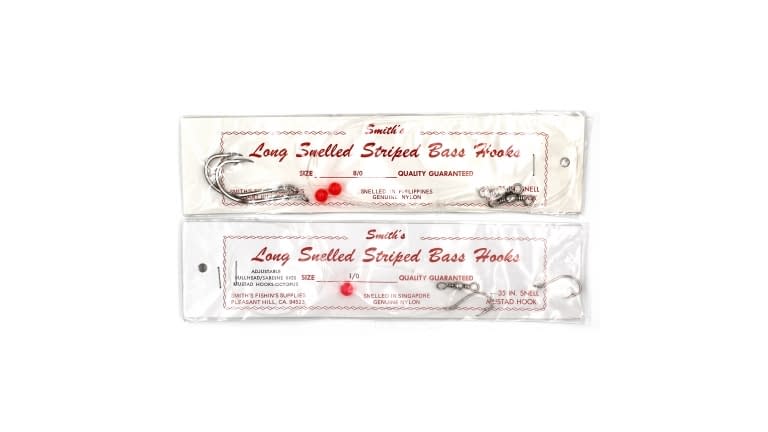 Smith's Long Snelled Striped Bass Rigged Hooks