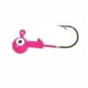 Luck E Strike Painted Round Jig Heads - Style: Pink
